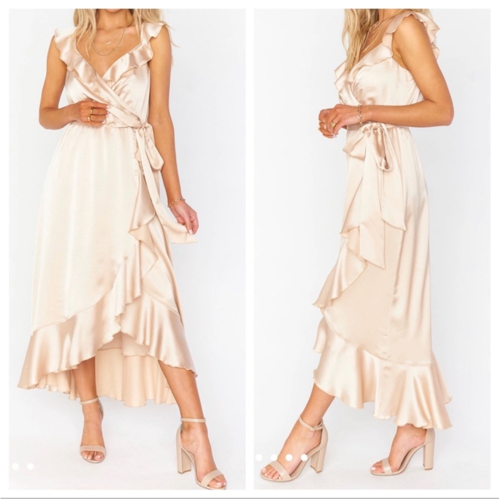 NWT SMYM Samantha Ruffle Wrap Dress